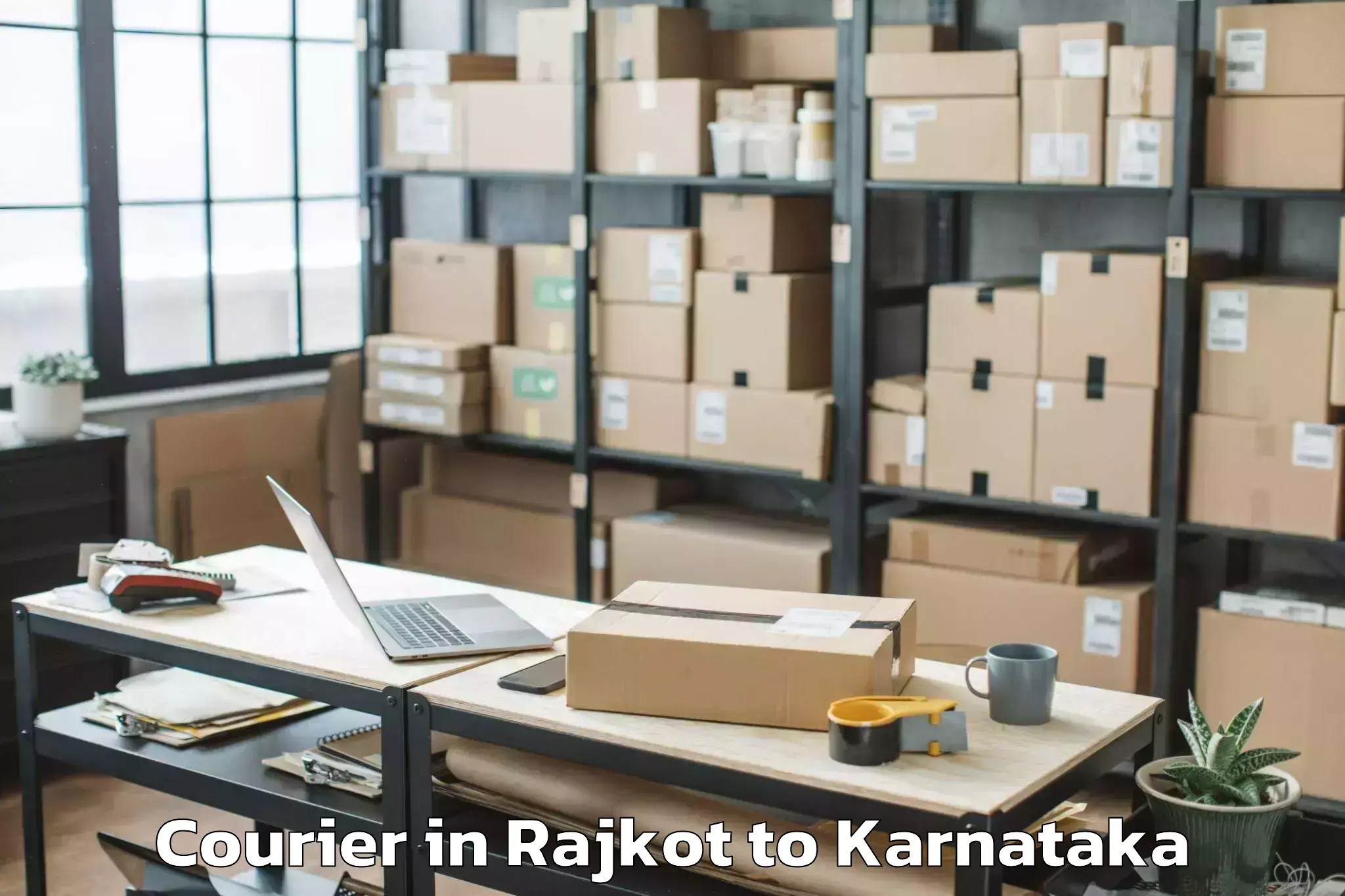 Leading Rajkot to Krishnarajpet Courier Provider